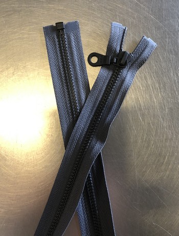 YKK Metal Zipper div. Black teeth 6mm/80cm, Black
